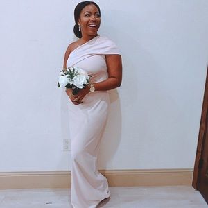 David’s Bridal Blush Pink Dress Size 8